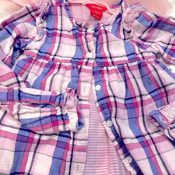 Ruffle Babydoll Shirt 5T Button Down - Picture 2 of 4